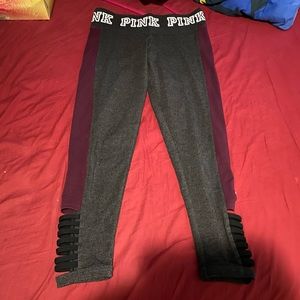 PINK VICTORIA SECRET CUT OUT LEGGINGS